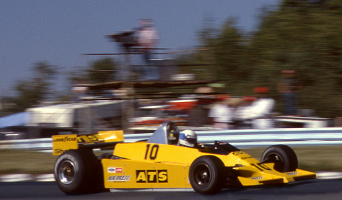 Keke Rosburg in the ATS-Ford, During Qualifying for the US GP at